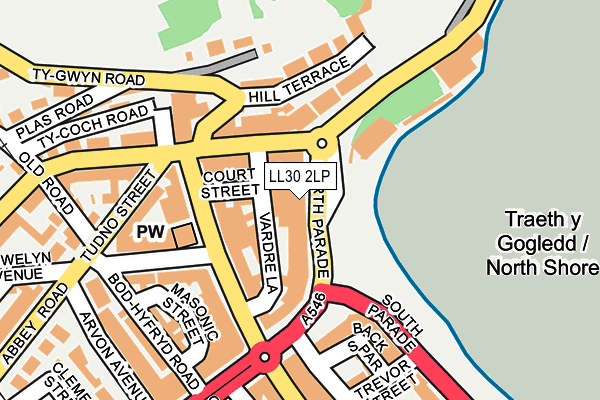 LL30 2LP map - OS OpenMap – Local (Ordnance Survey)