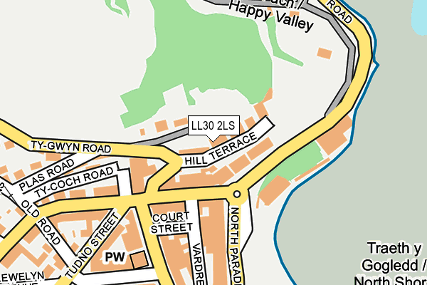 LL30 2LS map - OS OpenMap – Local (Ordnance Survey)