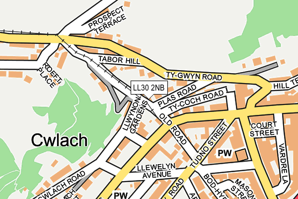 LL30 2NB map - OS OpenMap – Local (Ordnance Survey)