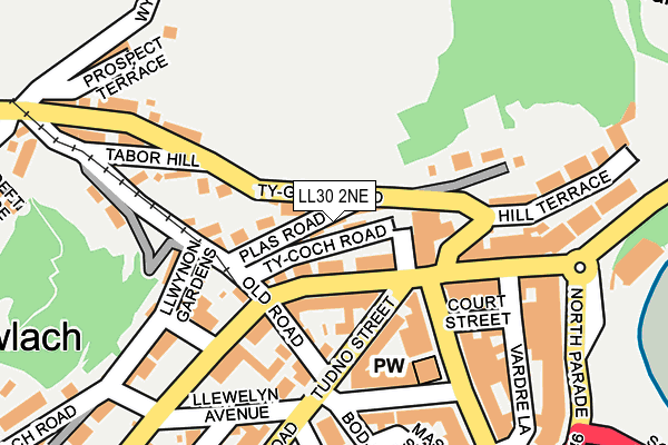 LL30 2NE map - OS OpenMap – Local (Ordnance Survey)