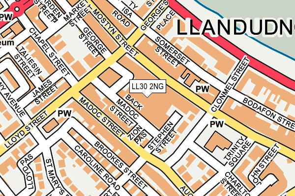 Map of LLANDUDNO VISIONPLUS LIMITED at local scale