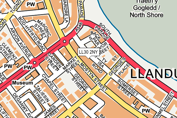 LL30 2NY map - OS OpenMap – Local (Ordnance Survey)