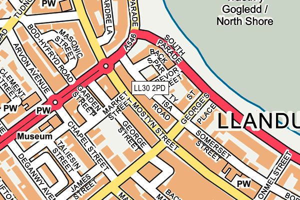 LL30 2PD map - OS OpenMap – Local (Ordnance Survey)