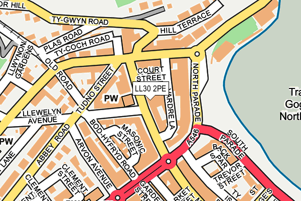 LL30 2PE map - OS OpenMap – Local (Ordnance Survey)