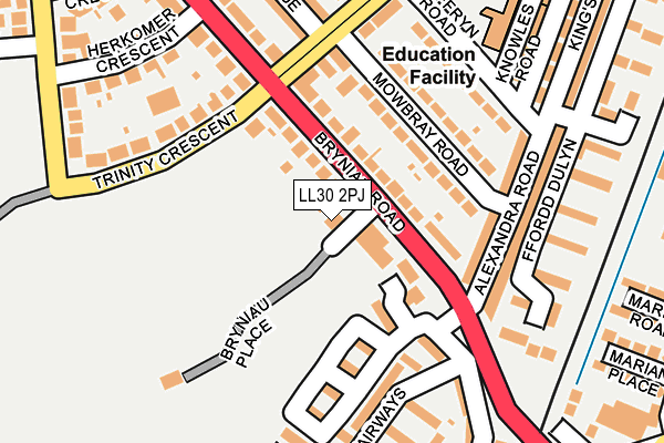 LL30 2PJ map - OS OpenMap – Local (Ordnance Survey)