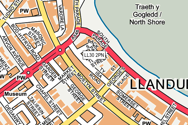LL30 2PN map - OS OpenMap – Local (Ordnance Survey)