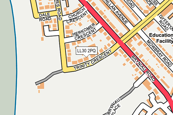LL30 2PQ map - OS OpenMap – Local (Ordnance Survey)