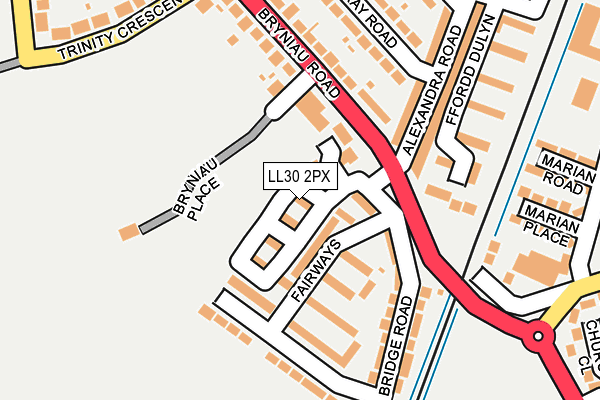 LL30 2PX map - OS OpenMap – Local (Ordnance Survey)