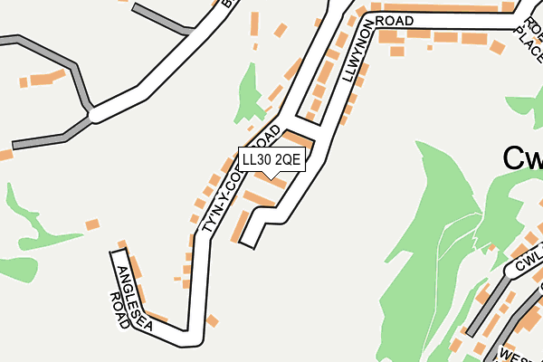 LL30 2QE map - OS OpenMap – Local (Ordnance Survey)