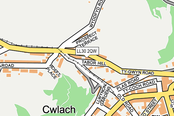 LL30 2QW map - OS OpenMap – Local (Ordnance Survey)