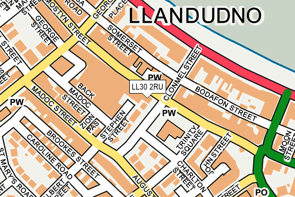 LL30 2RU map - OS OpenMap – Local (Ordnance Survey)