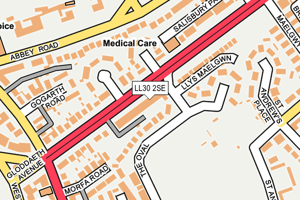 LL30 2SE map - OS OpenMap – Local (Ordnance Survey)