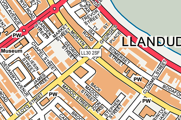 LL30 2SF map - OS OpenMap – Local (Ordnance Survey)