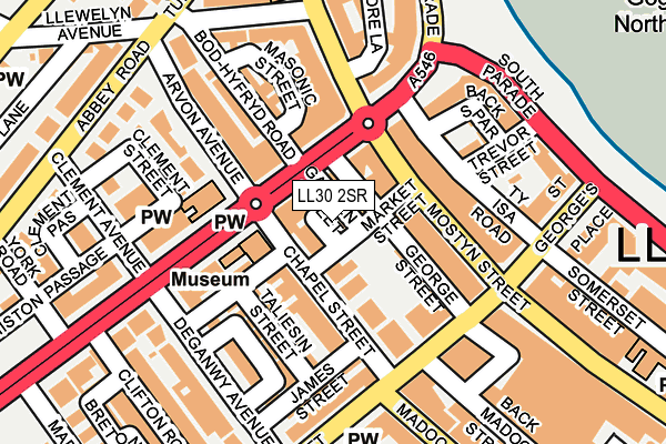 LL30 2SR map - OS OpenMap – Local (Ordnance Survey)