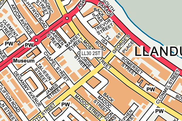 LL30 2ST map - OS OpenMap – Local (Ordnance Survey)