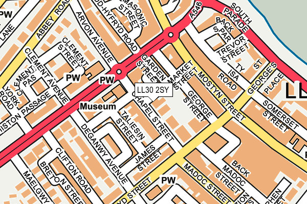 LL30 2SY map - OS OpenMap – Local (Ordnance Survey)