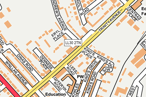 LL30 2TN map - OS OpenMap – Local (Ordnance Survey)