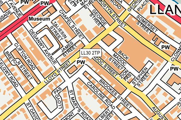 LL30 2TP map - OS OpenMap – Local (Ordnance Survey)