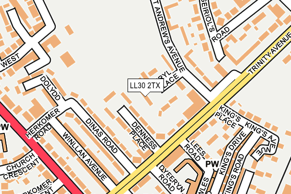 LL30 2TX map - OS OpenMap – Local (Ordnance Survey)