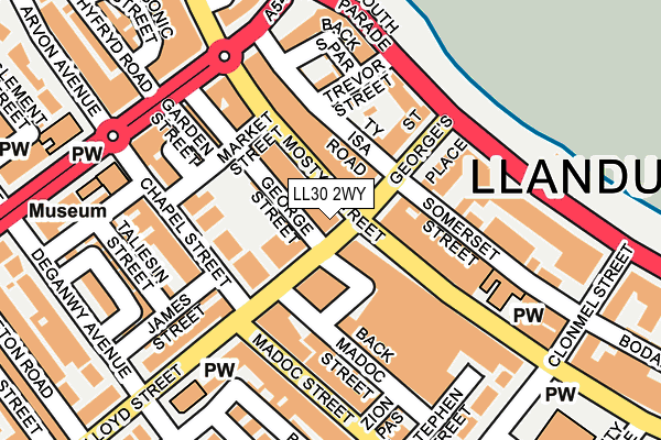 LL30 2WY map - OS OpenMap – Local (Ordnance Survey)