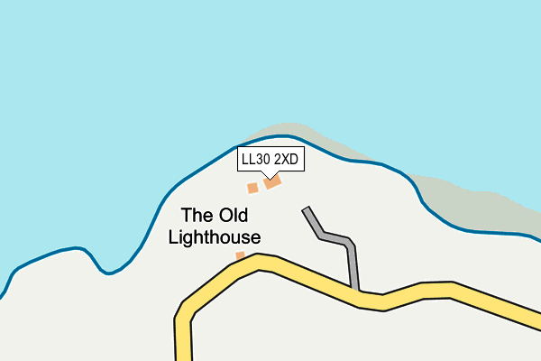 LL30 2XD map - OS OpenMap – Local (Ordnance Survey)