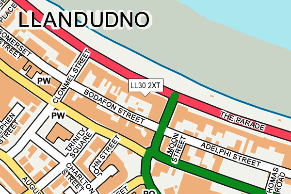 LL30 2XT map - OS OpenMap – Local (Ordnance Survey)