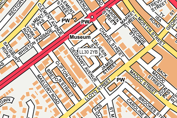 LL30 2YB map - OS OpenMap – Local (Ordnance Survey)