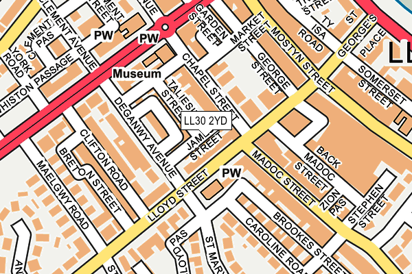 LL30 2YD map - OS OpenMap – Local (Ordnance Survey)