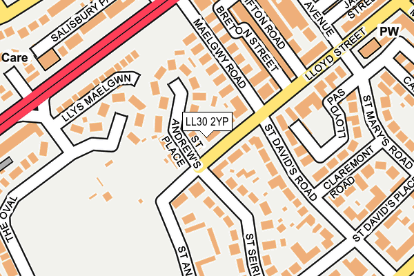 LL30 2YP map - OS OpenMap – Local (Ordnance Survey)