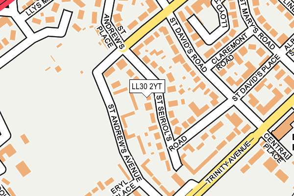 LL30 2YT map - OS OpenMap – Local (Ordnance Survey)