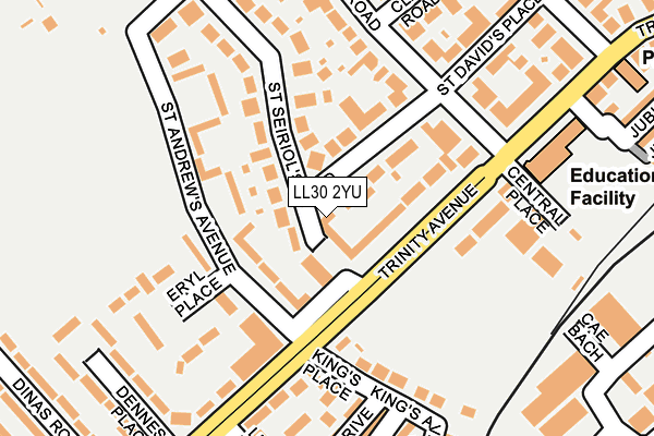 LL30 2YU map - OS OpenMap – Local (Ordnance Survey)