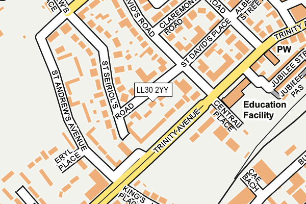 LL30 2YY map - OS OpenMap – Local (Ordnance Survey)