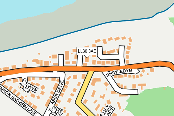 LL30 3AE map - OS OpenMap – Local (Ordnance Survey)