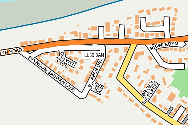 LL30 3AN map - OS OpenMap – Local (Ordnance Survey)