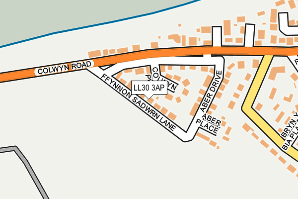 LL30 3AP map - OS OpenMap – Local (Ordnance Survey)