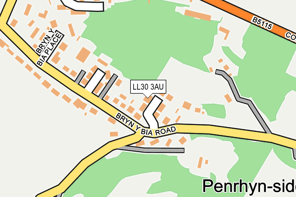 LL30 3AU map - OS OpenMap – Local (Ordnance Survey)