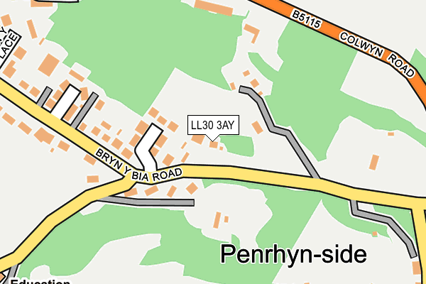 LL30 3AY map - OS OpenMap – Local (Ordnance Survey)