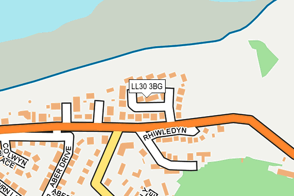 LL30 3BG map - OS OpenMap – Local (Ordnance Survey)