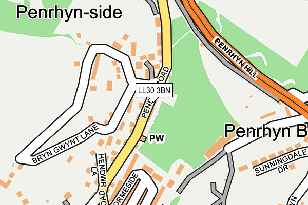 LL30 3BN map - OS OpenMap – Local (Ordnance Survey)