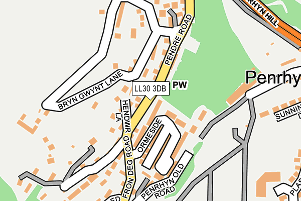 LL30 3DB map - OS OpenMap – Local (Ordnance Survey)