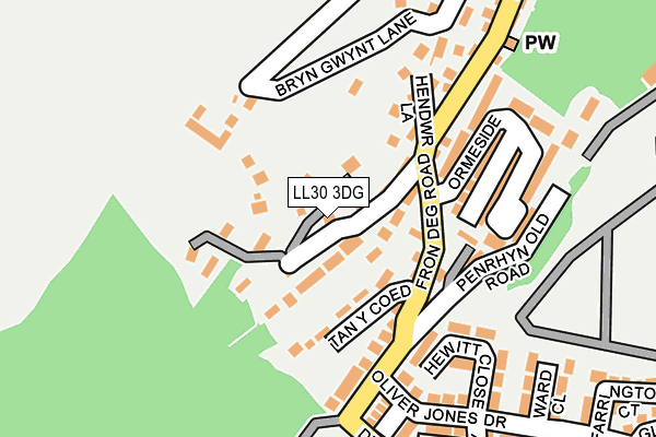 LL30 3DG map - OS OpenMap – Local (Ordnance Survey)
