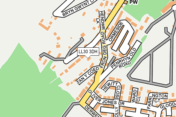 LL30 3DH map - OS OpenMap – Local (Ordnance Survey)