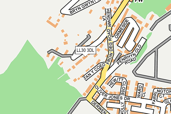 LL30 3DL map - OS OpenMap – Local (Ordnance Survey)