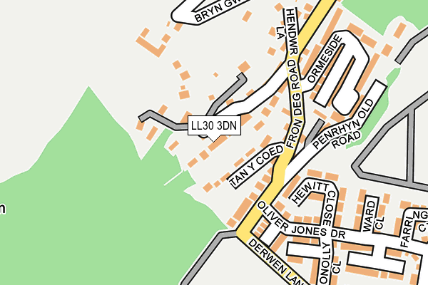 LL30 3DN map - OS OpenMap – Local (Ordnance Survey)