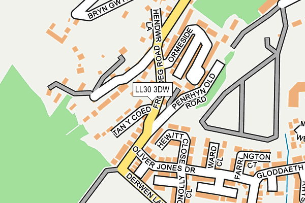 LL30 3DW map - OS OpenMap – Local (Ordnance Survey)