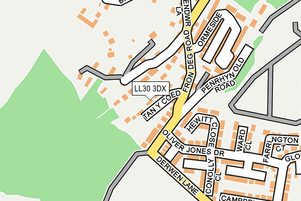 LL30 3DX map - OS OpenMap – Local (Ordnance Survey)