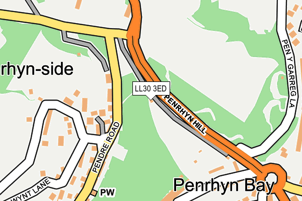 LL30 3ED map - OS OpenMap – Local (Ordnance Survey)