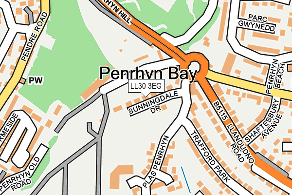 LL30 3EG map - OS OpenMap – Local (Ordnance Survey)