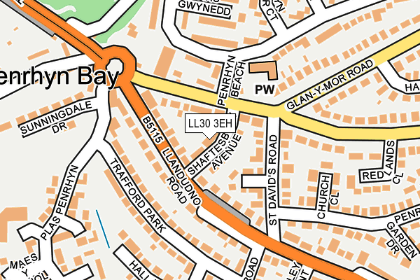 LL30 3EH map - OS OpenMap – Local (Ordnance Survey)