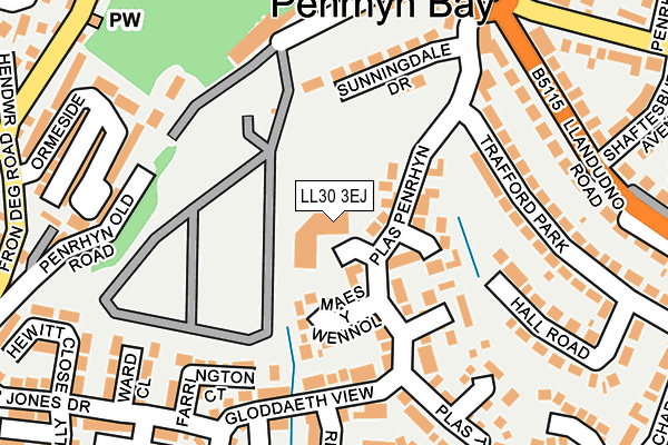 LL30 3EJ map - OS OpenMap – Local (Ordnance Survey)